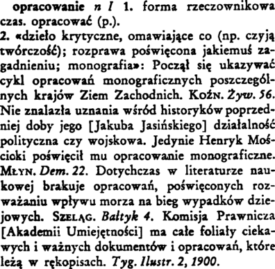 Opracowanie – Wielki Słownik W. Doroszewskiego PWN